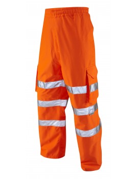 Leo Instow Orange Waterproof Overtrousers L02-O High Visibility